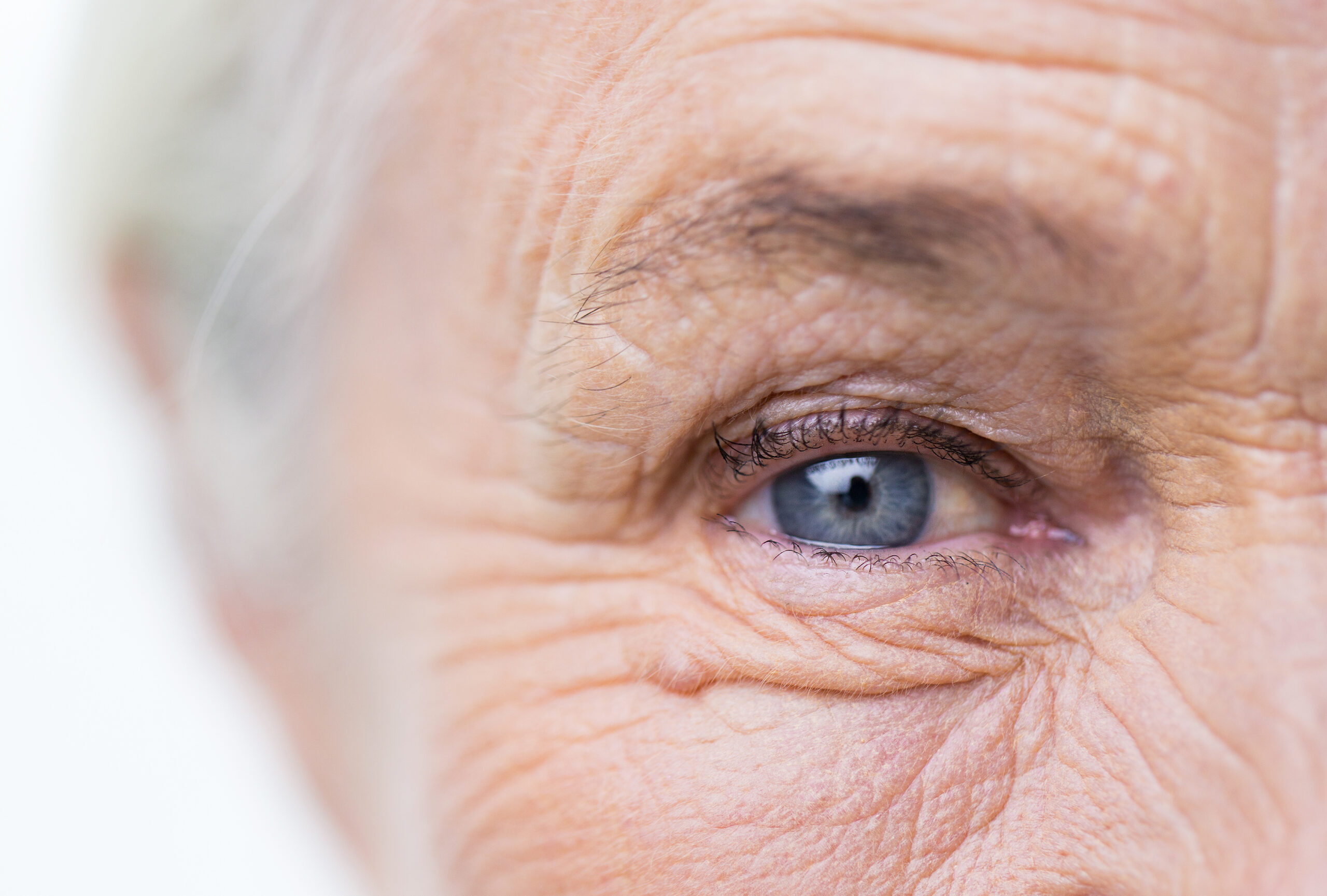 senior woman's eye