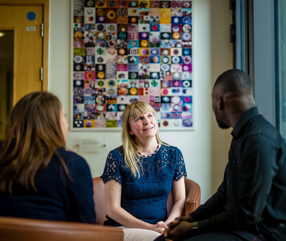 Consultant gynaecologist Dr Julia Kopeika speaking with fertility consultants