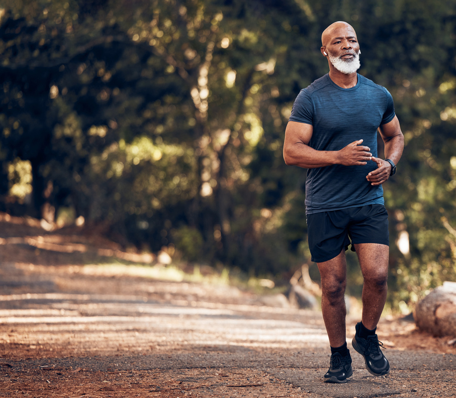 Man running outdoors