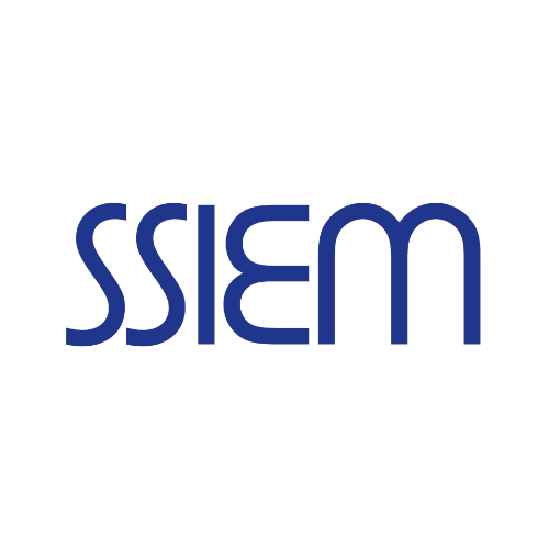 Blue text SSIEM on white background Society for the Study of Inborn Errors of Metabolism logo