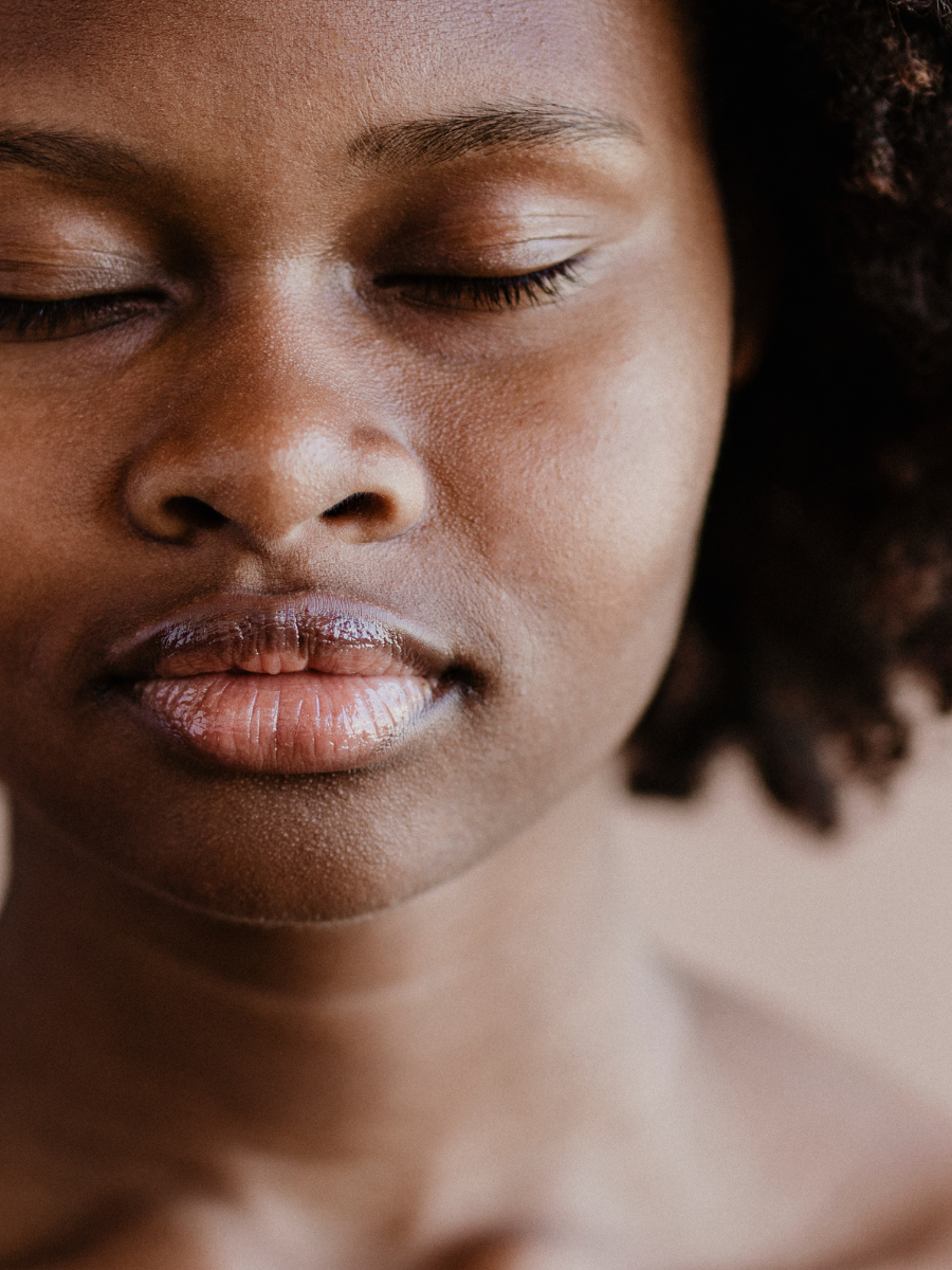 Close up of woman's face